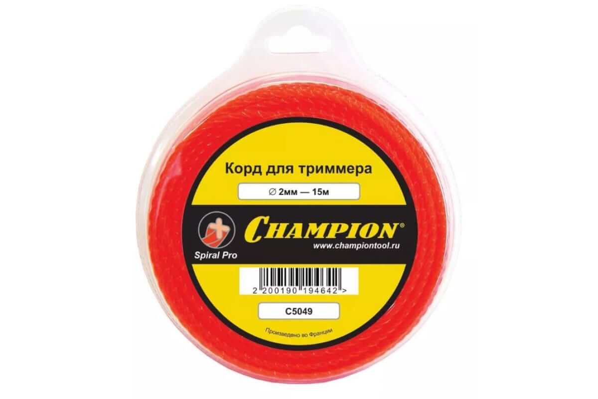 Леска триммерная CHAMPION SPIRAL PRO 2.0х15м (C5049)