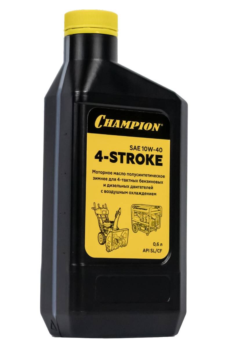 Масло 4-х тактное CHAMPION SAE 10W40, полусинтетическое, 0.6л. (952854)
