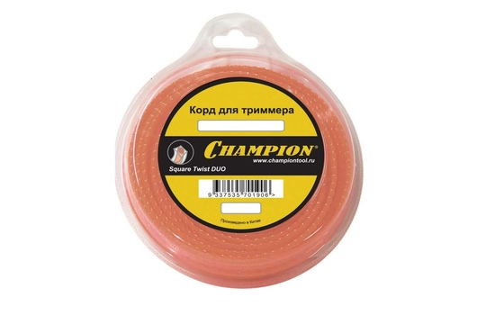 Леска триммерная CHAMPION Square Twist DUO 2.4х44м (C5058)