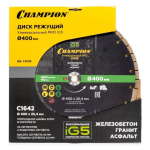 Диск алмазный CHAMPION PRO iG5 400х25.4мм универсальный (C1642)