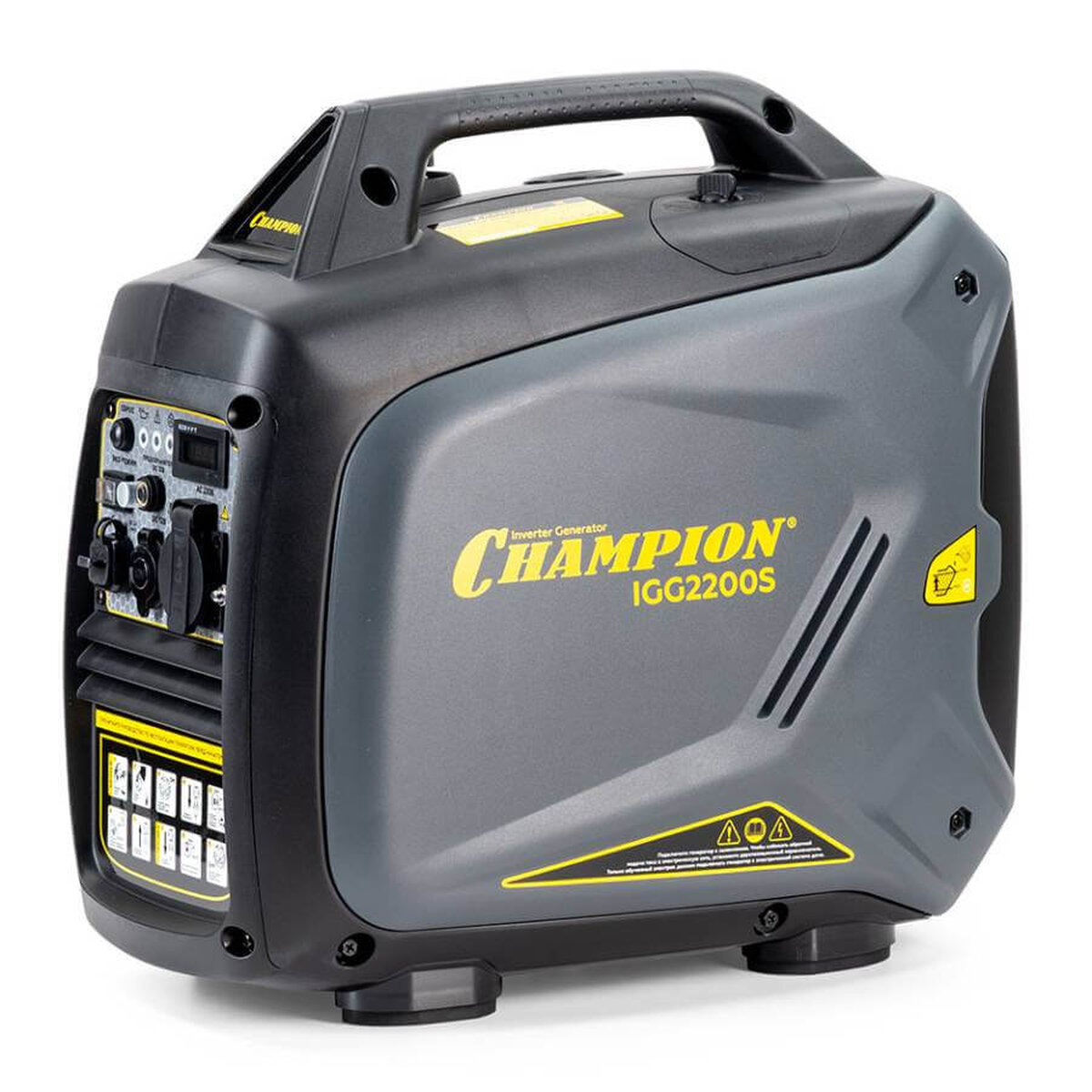 Генератор бензиновый инверторный Champion IGG2200S [2.4 кВт, 220В, бак 4л, ручной стартер]