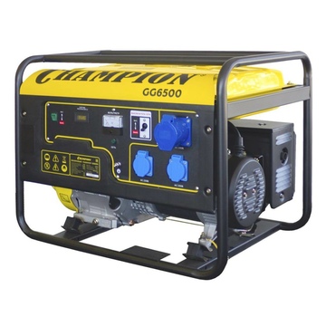 Бензогенератор Champion GG6500 [5.0 кВт, 220В, бак 25л, ручной стартер]