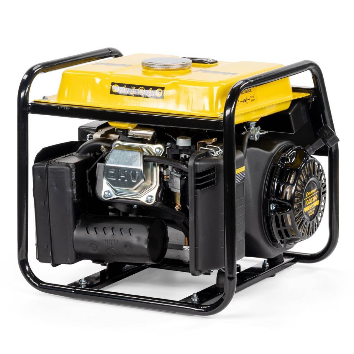 Бензогенератор инверторный Champion IGG3200 [3.5 кВт, 220В, бак 5.7л, ручной стартер]