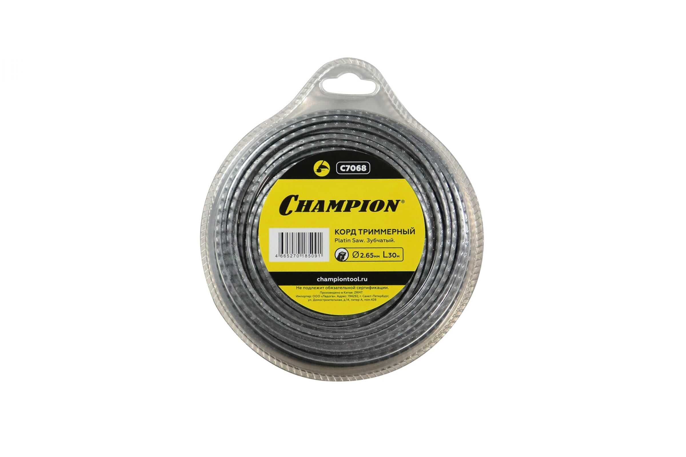Леска триммерная CHAMPION Platin Saw 2.65х30м (C7068)
