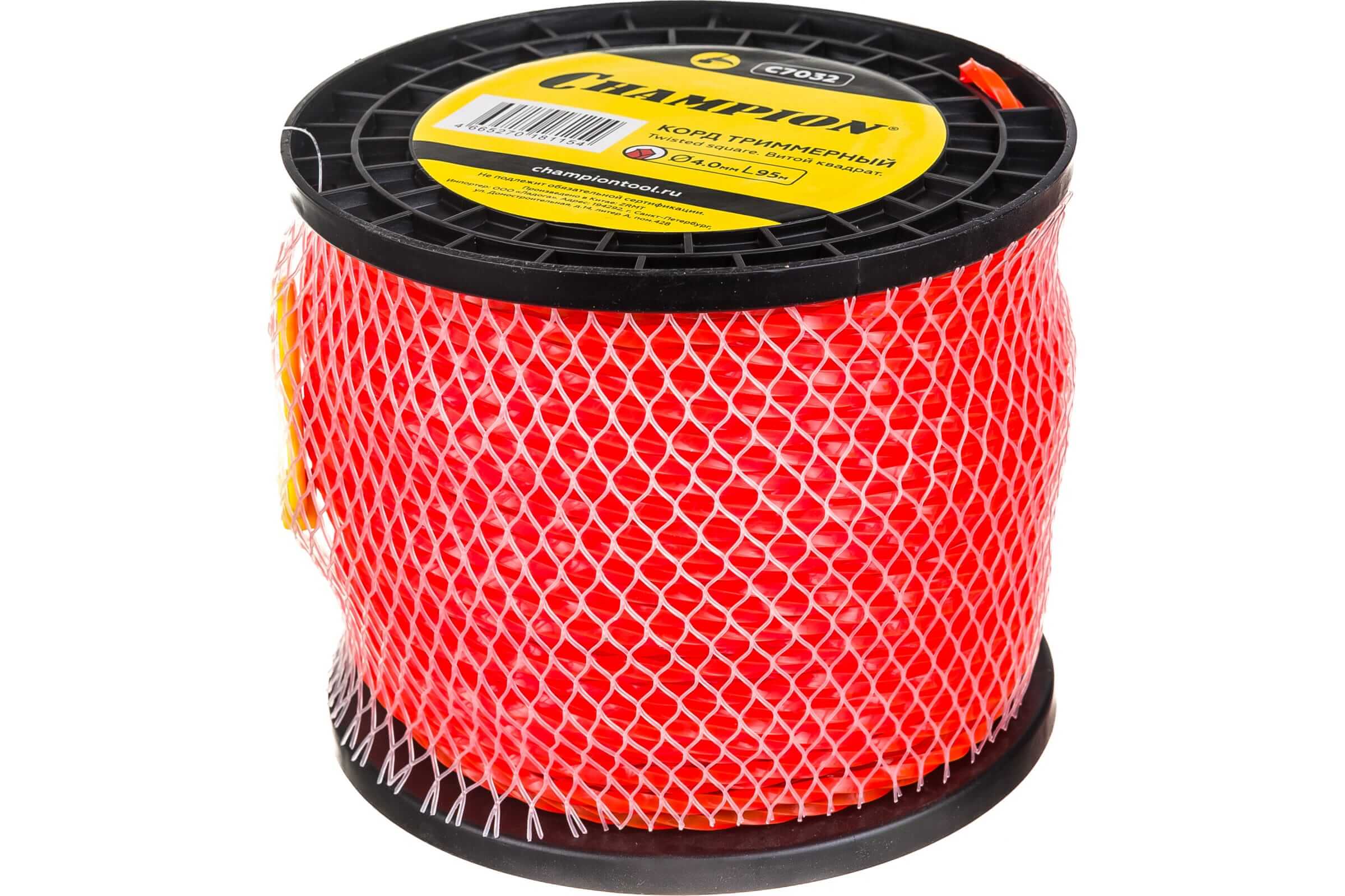 Леска триммерная CHAMPION Twisted Square +нож 4.0х95м (C7032)