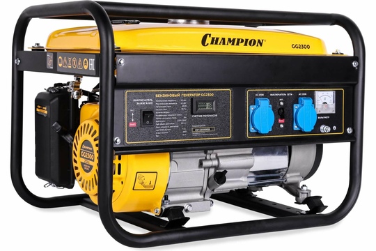 Бензогенератор Champion GG2300 [2.5 кВт, 220В, бак 15л, ручной стартер]