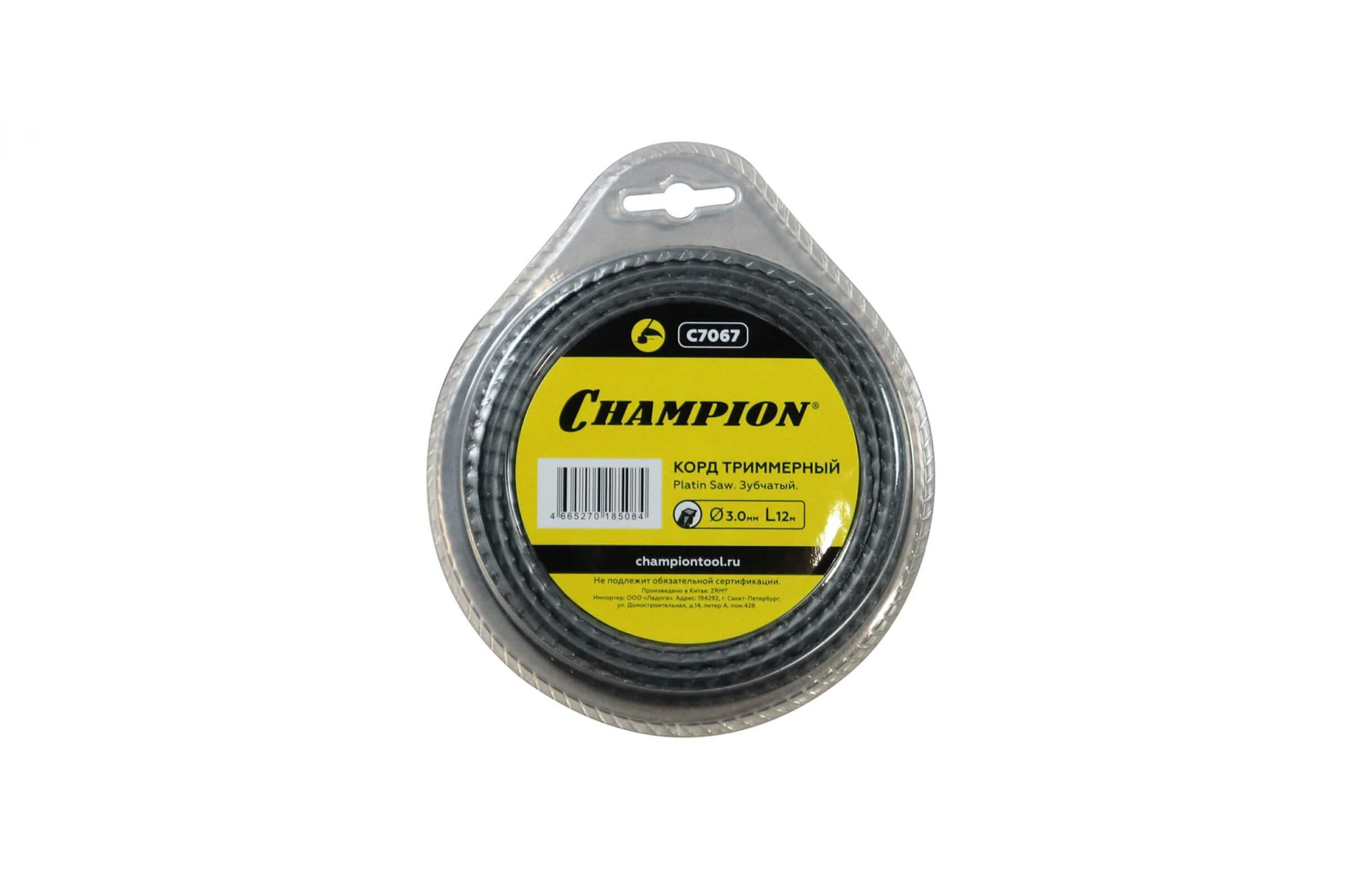 Леска триммерная CHAMPION Platin Saw 3.0х12м (C7067)